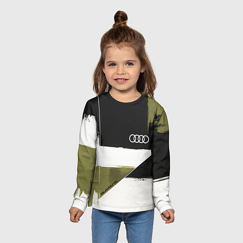 Детский лонгслив Ауди логотип / 3D-принт – фото 5