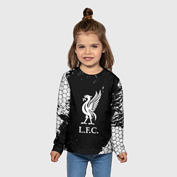 Лонгслив детский Liverpool hexagon, цвет: 3D-принт — фото 2