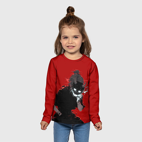 Детский лонгслив Демон с маской / 3D-принт – фото 5