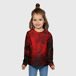 Лонгслив детский Абстракция - red trash darkness, цвет: 3D-принт — фото 2