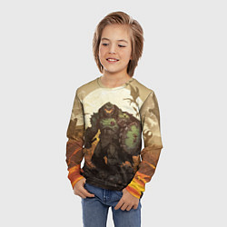 Лонгслив детский Doom dark ages doom guy, цвет: 3D-принт — фото 2