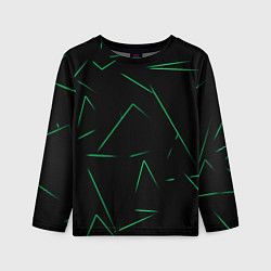 Детский лонгслив Color light green line
