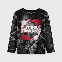 Лонгслив детский Звездные войны патерн с героями, цвет: 3D-принт