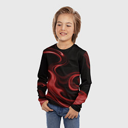 Лонгслив детский Color red, цвет: 3D-принт — фото 2