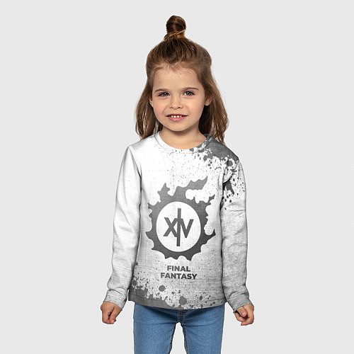 Детский лонгслив Final Fantasy - white gradient / 3D-принт – фото 5