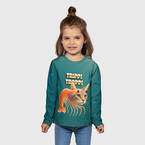 Детский лонгслив Trippi Troppi мем / 3D-принт – фото 5