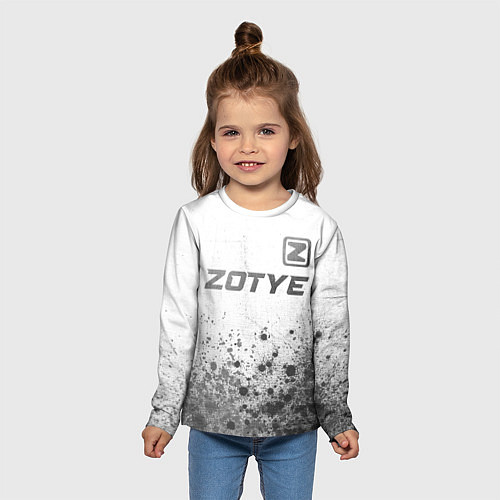 Детский лонгслив Zotye - white gradient посередине / 3D-принт – фото 5
