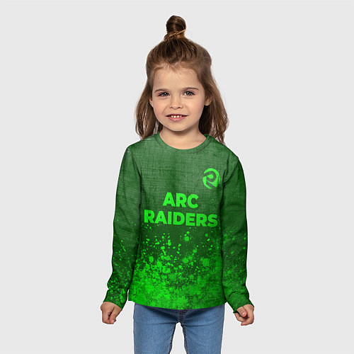 Детский лонгслив ARC Raiders - green gradient посередине / 3D-принт – фото 5