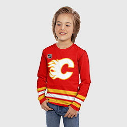 Лонгслив детский Calgary Flames - red, цвет: 3D-принт — фото 2