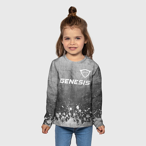 Детский лонгслив Genesis - grey gradient посередине / 3D-принт – фото 5