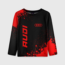 Лонгслив детский Audi - red gradient вертикально, цвет: 3D-принт