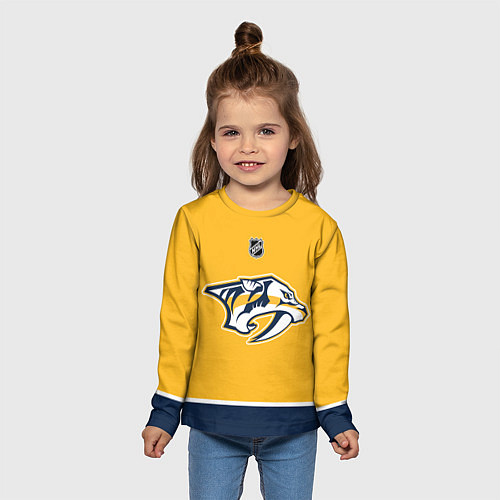 Детский лонгслив Nashville Predators - NHL team / 3D-принт – фото 5