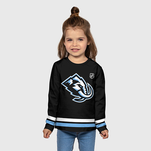 Детский лонгслив Utah Mammoth - NHL team / 3D-принт – фото 5