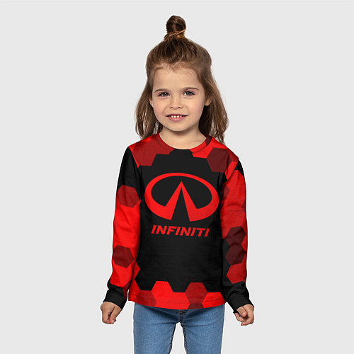 Детский лонгслив Infiniti - red gradient / 3D-принт – фото 5