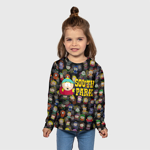 Детский лонгслив Южный парк лого и Картман / 3D-принт – фото 5
