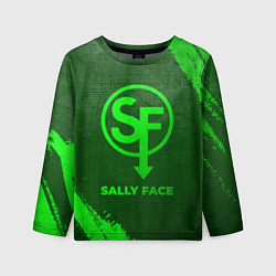 Лонгслив детский Sally Face - green gradient, цвет: 3D-принт