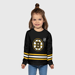 Лонгслив детский Бостон Брюинз хоккей, цвет: 3D-принт — фото 2