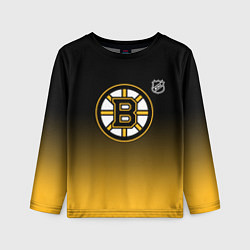 Лонгслив детский Бостон Брюинз - градиент, цвет: 3D-принт