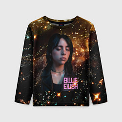 Лонгслив детский Билли Айлиш с блестками на фоне, цвет: 3D-принт