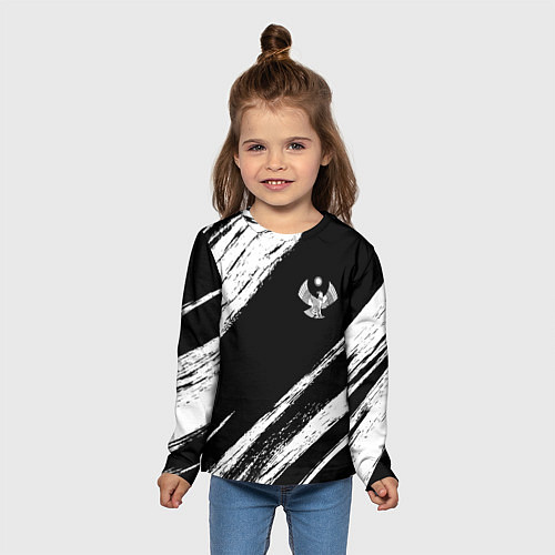 Детский лонгслив Дагестан - брызги / 3D-принт – фото 5