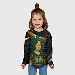 Лонгслив детский Билли Айлиш в образе Гаргоны, цвет: 3D-принт — фото 2
