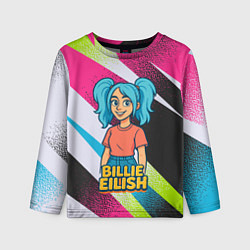 Лонгслив детский Билли Айлиш в стиле мультфильма, цвет: 3D-принт