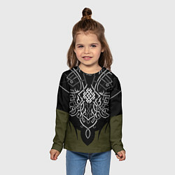 Лонгслив детский Символика белобога - излучающая свет, цвет: 3D-принт — фото 2