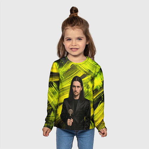 Детский лонгслив Bones держит трость / 3D-принт – фото 5