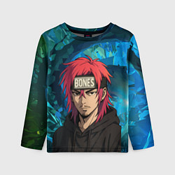 Лонгслив детский Bones аниме, цвет: 3D-принт