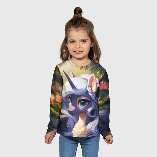 Детский лонгслив Принцесса пони - Мой Маленький Пони / 3D-принт – фото 5