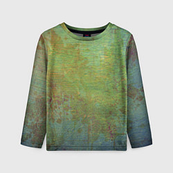 Лонгслив детский Абстракция - green oil stain, цвет: 3D-принт