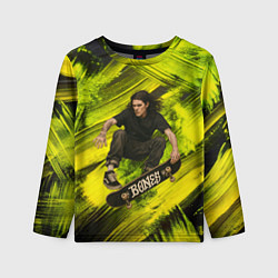 Лонгслив детский Bones скейтер, цвет: 3D-принт