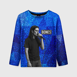 Лонгслив детский Bones стоит с микрофоном, цвет: 3D-принт