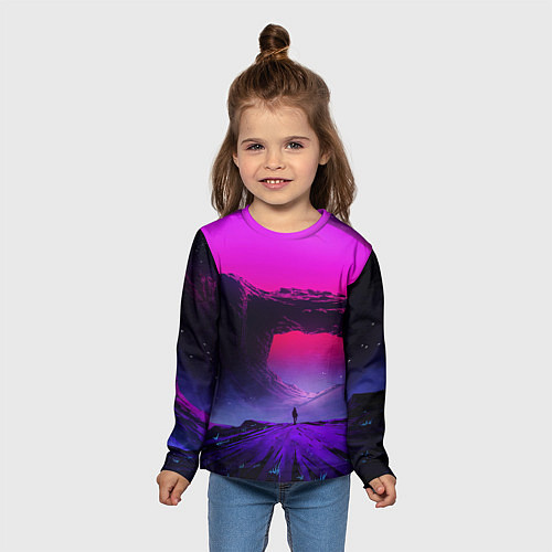 Детский лонгслив A Journey on the planet / 3D-принт – фото 5