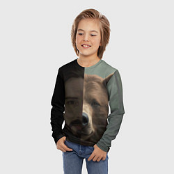 Лонгслив детский Человек-медведь, цвет: 3D-принт — фото 2