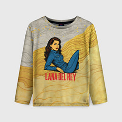 Лонгслив детский Lana Del Rey в джинсовом костюме, цвет: 3D-принт