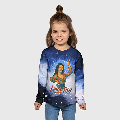 Детский лонгслив Lana Del Rey танцует / 3D-принт – фото 5