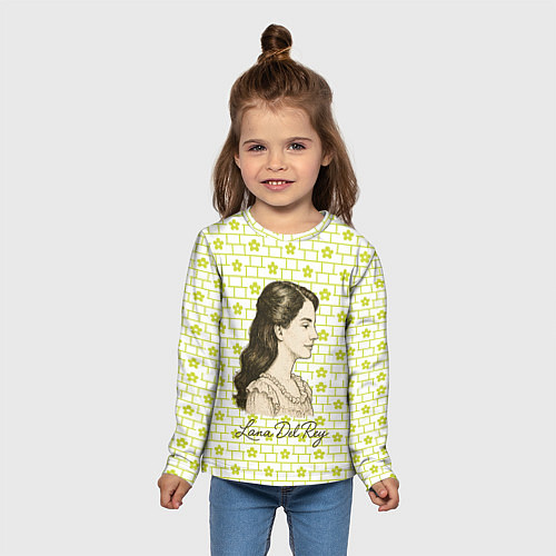 Детский лонгслив Lana Del Rey в ретро стиле / 3D-принт – фото 5