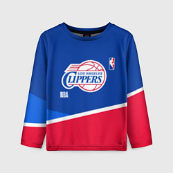 Лонгслив детский LA Clippers - basketball, цвет: 3D-принт