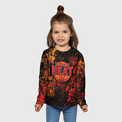 Лонгслив детский Майами Хит - цветовой хаос, цвет: 3D-принт — фото 2