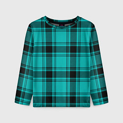 Лонгслив детский Checkered blue, цвет: 3D-принт