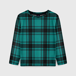 Лонгслив детский Checkered dark blue, цвет: 3D-принт