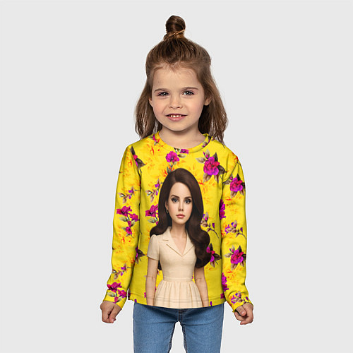 Детский лонгслив Lana Del Rey образ куклы / 3D-принт – фото 5