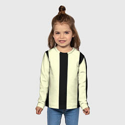 Лонгслив детский Color black beige line, цвет: 3D-принт — фото 2