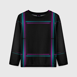 Лонгслив детский Neon pink light blue, цвет: 3D-принт