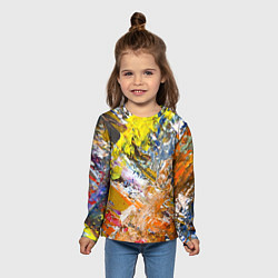 Лонгслив детский Живая Абстракция: Поток Цветов и Форм в Постоянном, цвет: 3D-принт — фото 2