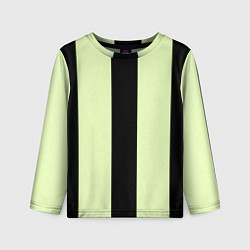 Детский лонгслив Color light green black line