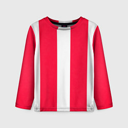 Детский лонгслив Color red white line