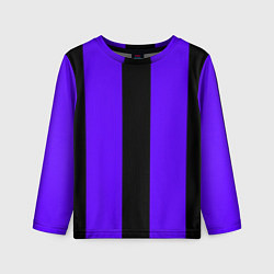 Детский лонгслив Color purple black stripes