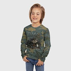 Лонгслив детский ВМФ волк пехотинец, цвет: 3D-принт — фото 2